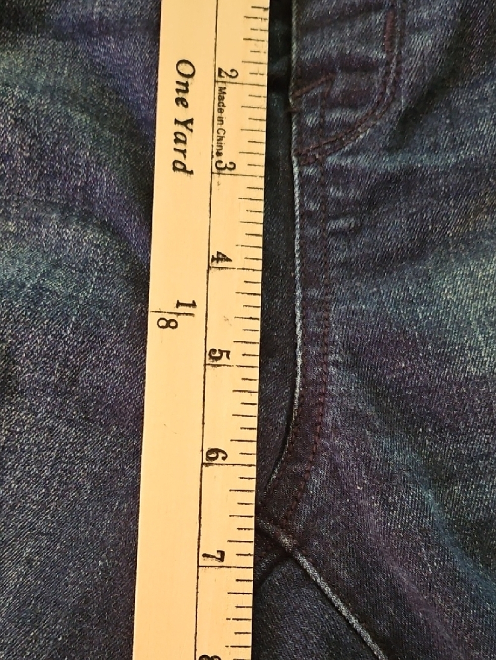 Isabel Maternity Bermuda Shorts- Crossover Panel Dark Wash - Size 6 - Picture 4 of 8